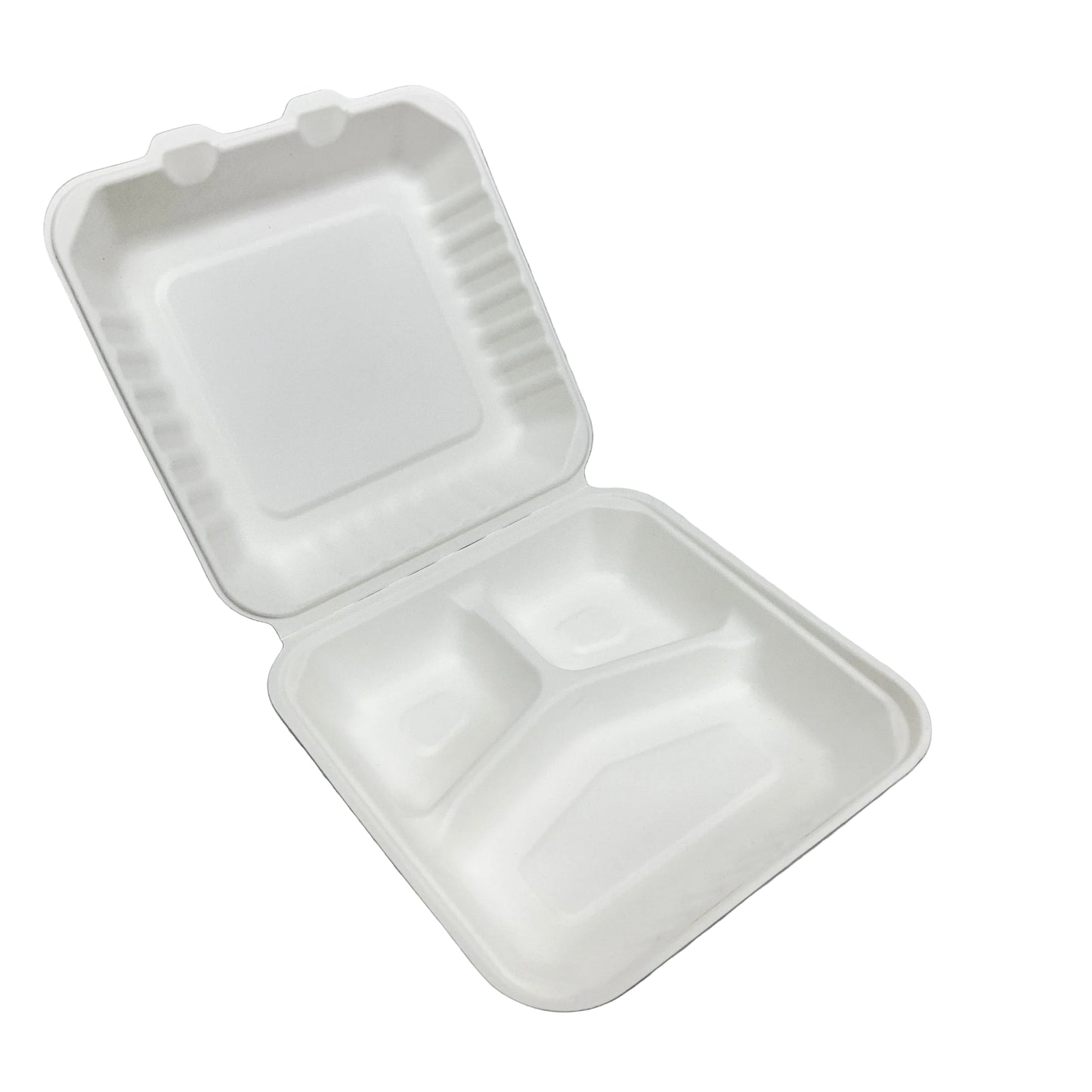 Bagasse Hinged Clamshell Container (Set of 120)