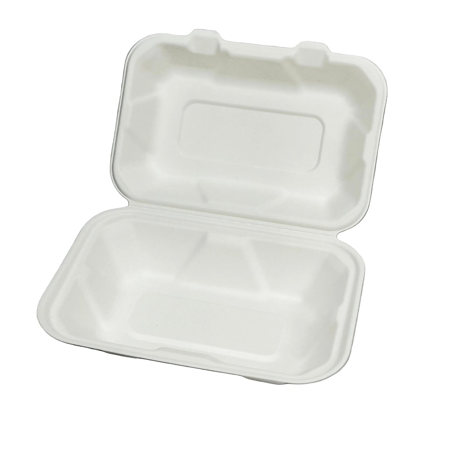 Bagasse Hinged Clamshell Container (Set of 120 - 240)