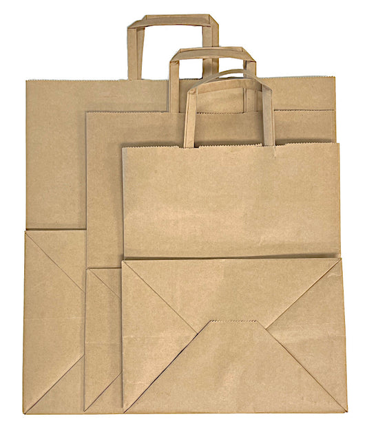 TKN Brand Paper Bags with Folded Handles