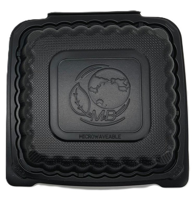 MFPP Black Hinged Clamshell Container (Set of 110-150)